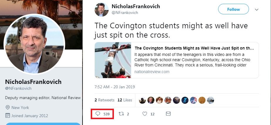 Jonah Goldberg: NRO's Smearing Of Covington Catholic Students Was 'Utterly Trivial'