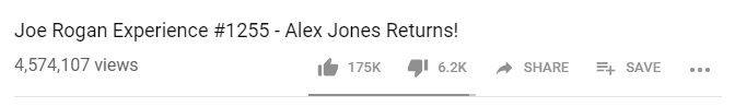 Alex Jones Interview With Joe Rogan Gets 4.5 Million Views After One Day