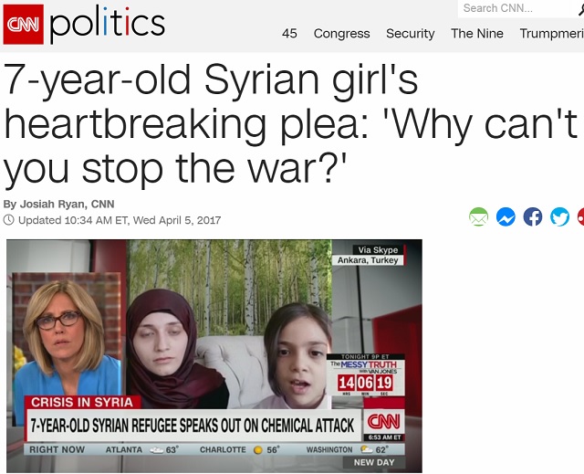 CNN Has Child Read Off A Script To Push For War In Syria To Oust Assad