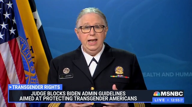 Biden’s Assistant Health Secretary Rachel Levine: We Need to ‘Empower’ Kids to Get Sex Changes