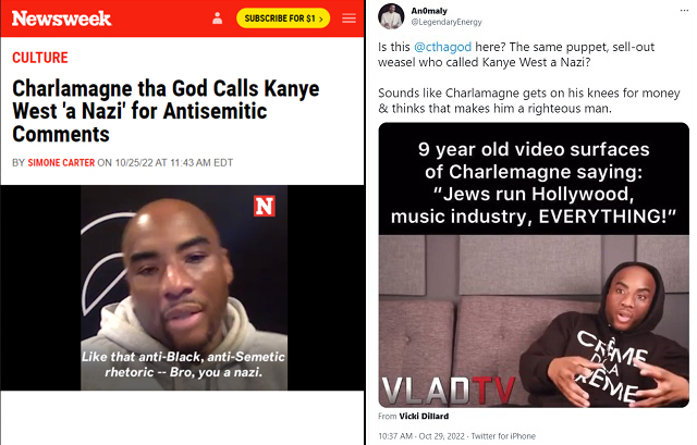 Video Shows Charlamagne Tha God, Who Labeled Kanye ‘A Nazi,’ Saying Jews Run Hollywood And The Music Industry