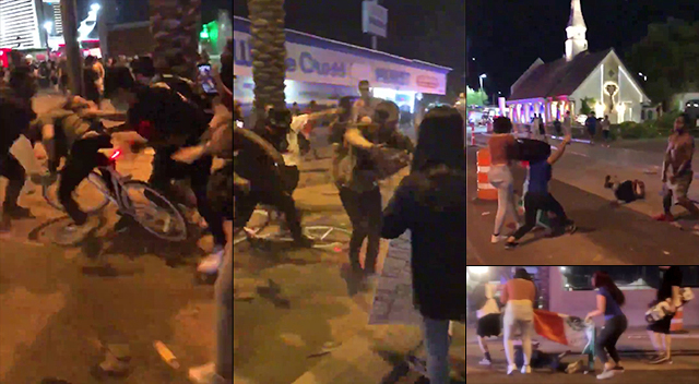 Las Vegas Mob Attacks Man In The Street Stomps On His Face Waves